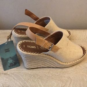 Tom’s Monica wedge never worn.